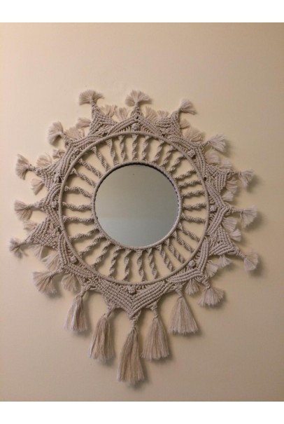 Handmade Macrame Mirror